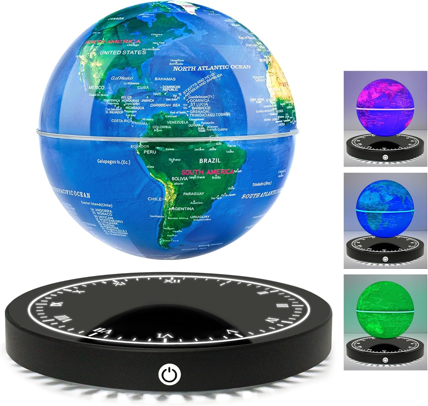 Office Tech And Gadgets - Magnetic Levitating Globe with LED Lights,