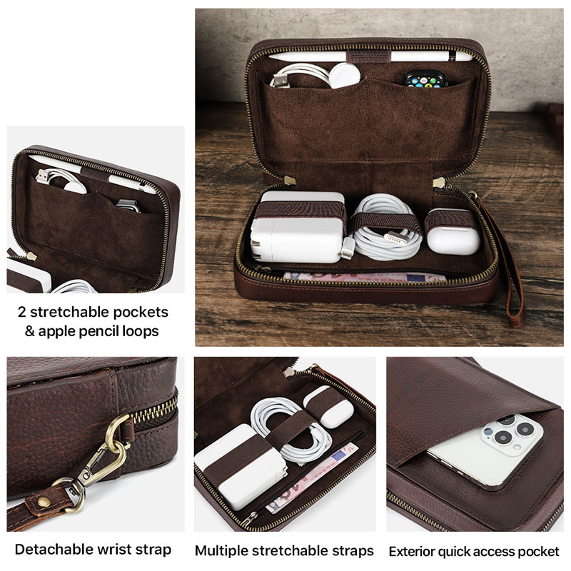 Vintage Brown Genuine Cowhide  - огляд і ціна Office Tech Bag