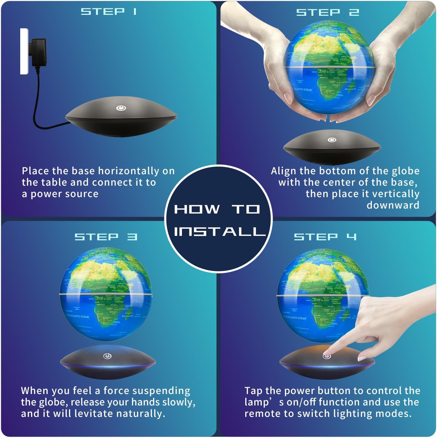 Magnetic Levitating Globe with - огляд і ціна Office Tech And Gadgets