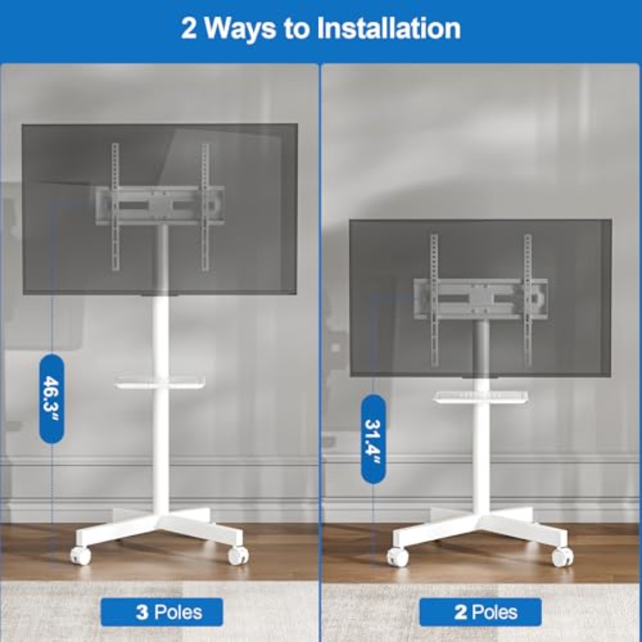 Mobile TV Stand for 23-65 Inch - огляд і ціна Flat Panel Mount Tilt