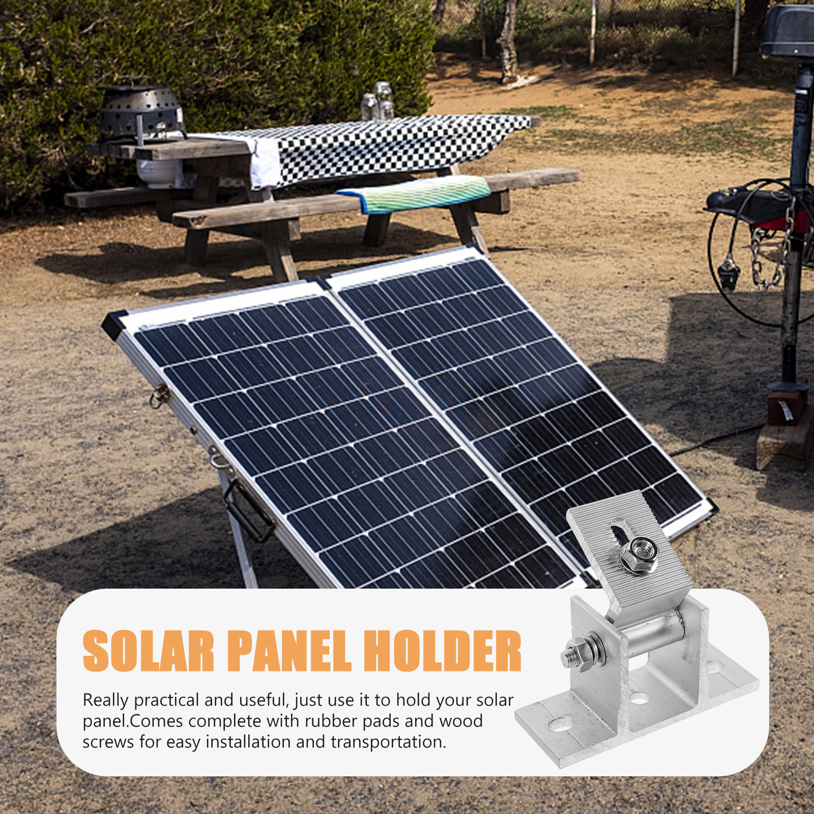 4Pcs Aluminum Alloy Solar Pane - огляд і ціна Flat Panel Mount Tilt