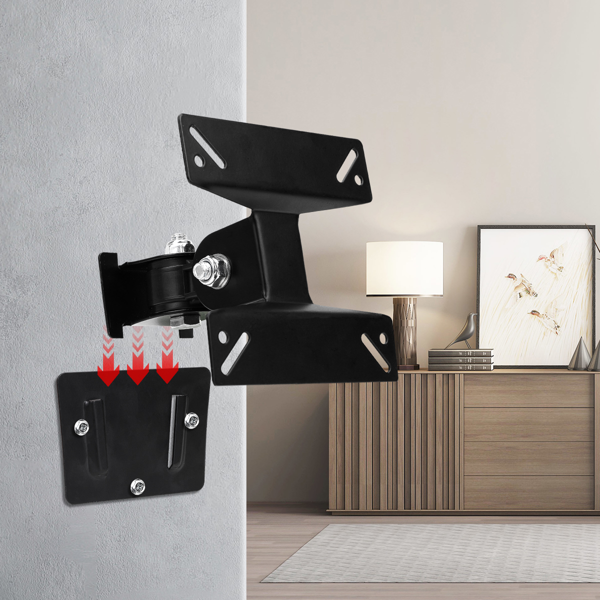 180° Swivel Iron TV Mount Brac - огляд і ціна Flat Panel Mount Tilt