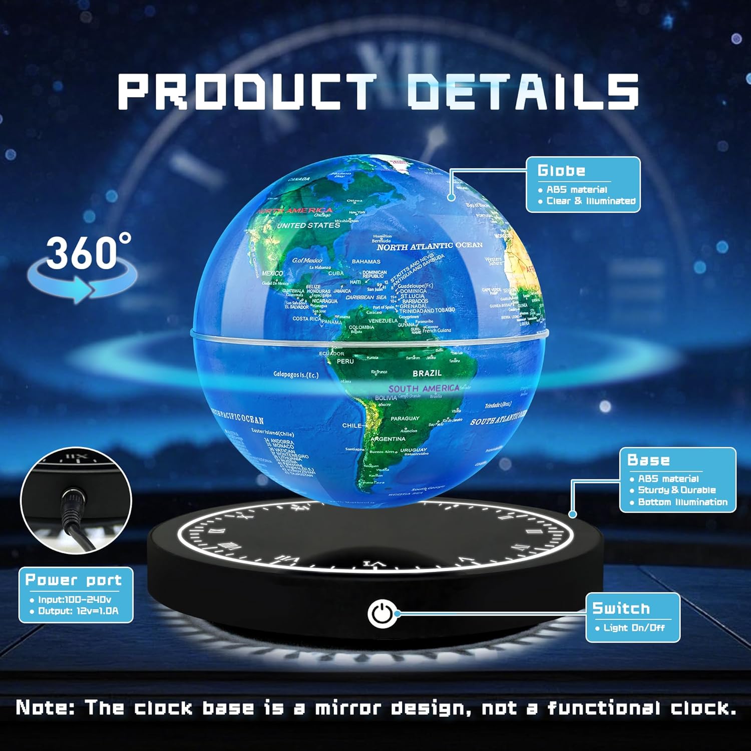 Magnetic Levitating Globe with - огляд і ціна Office Tech And Gadgets