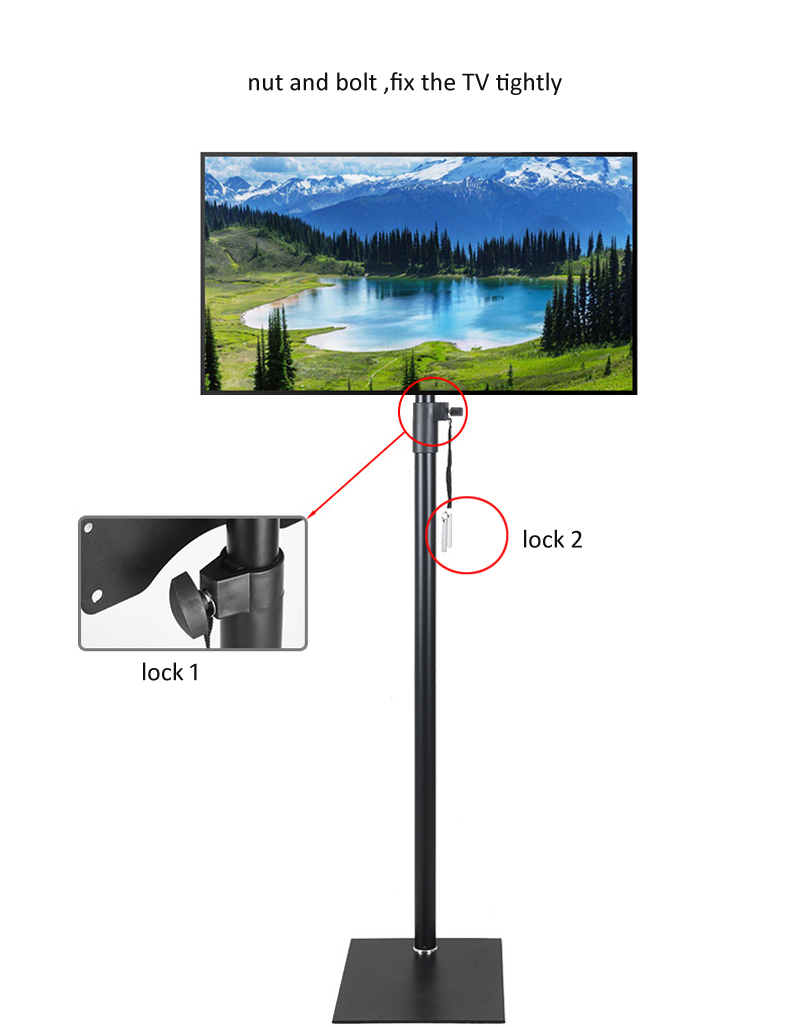 (1500mm high) Steel tilt back  - огляд і ціна Flat Panel Mount Tilt