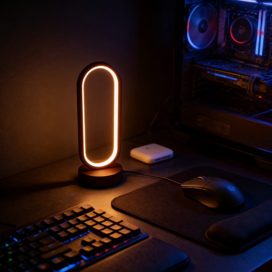 1Pcs Table lamp Bedroom Ring T - огляд і ціна Ring Light Desk Small