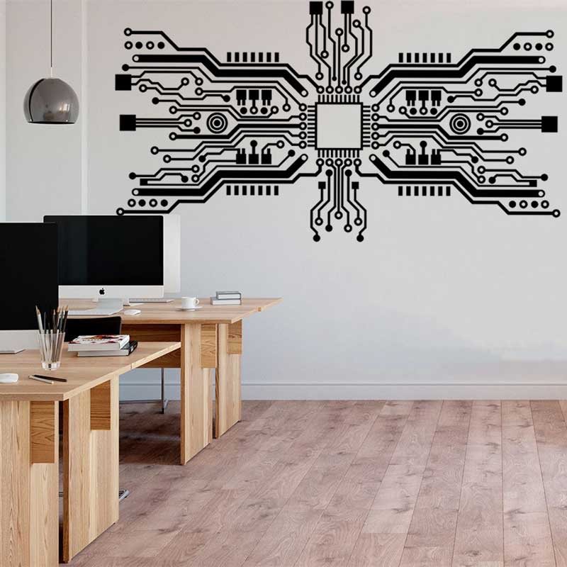 Circuit Board Chip Wall Sticke - огляд і ціна Office Tech Software
