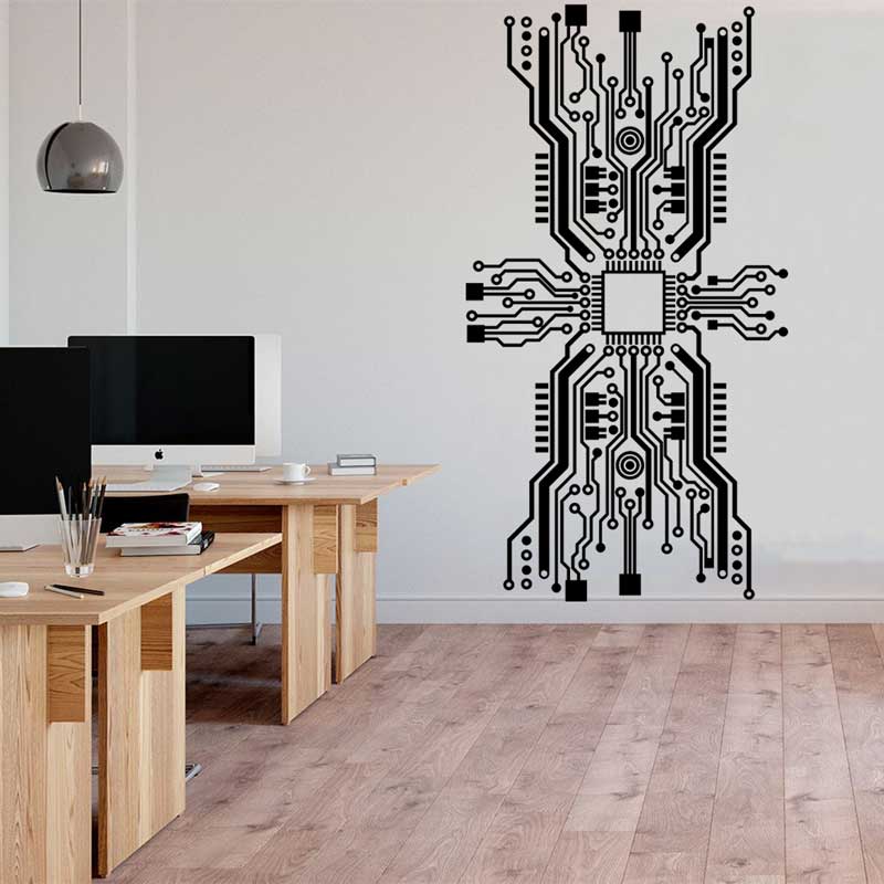 Circuit Board Chip Wall Sticke - огляд і ціна Office Tech Software