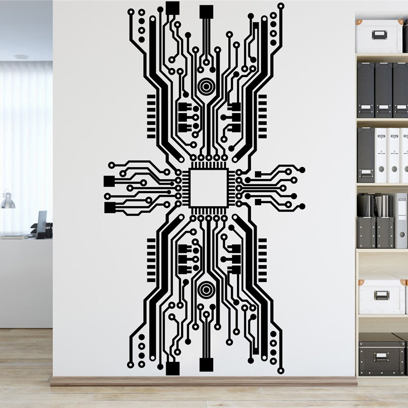 Circuit Board Chip Wall Sticke - огляд і ціна Office Tech Software